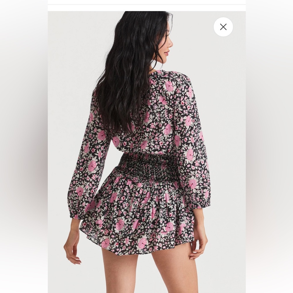 Netra Mini Dress | LoveShackFancy | RASPBERRY SPICE LATTE / P - Picture 5 of 7